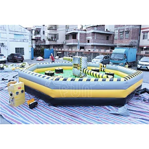 Popular 6 person 8 person human inflatable mechanical wipeout meltdown game bike bicycle wipeout