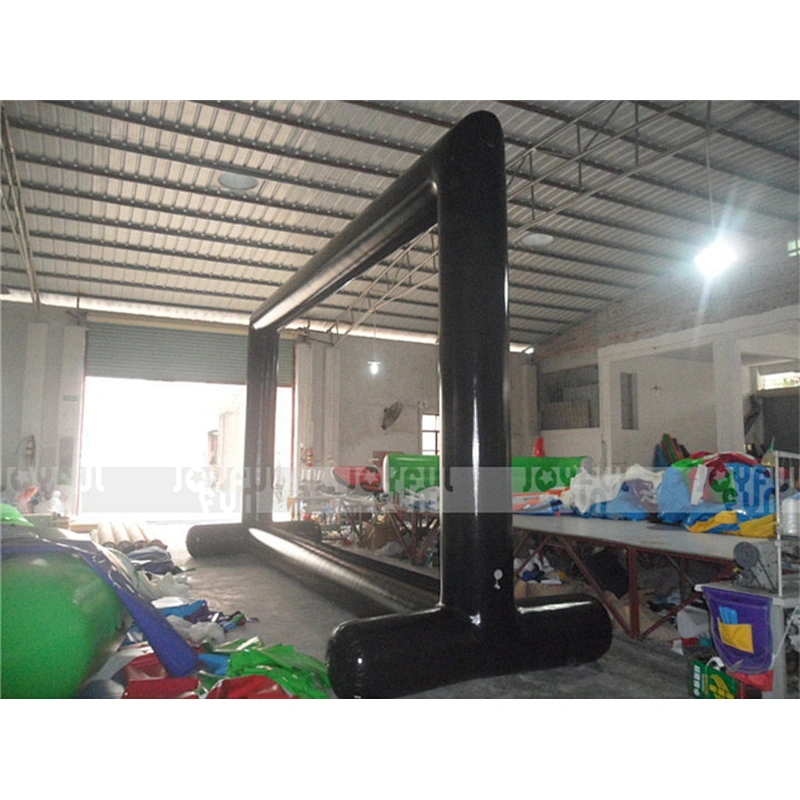 7 m Customized color good plastic Inflatable ball frame black inflatable outdoor soccer frame for adult