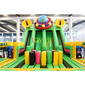Giant model Guangzhou factory inflatable castle playground with big slide for amusement park