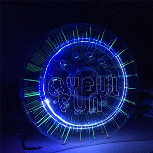 Swimming pool use colorful led light inflatable fun roller water roller/ inflatable walking roller/ water park toys