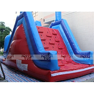 Factory price giant inflatable obstacle course challenge with pool crazy game for kids and adults