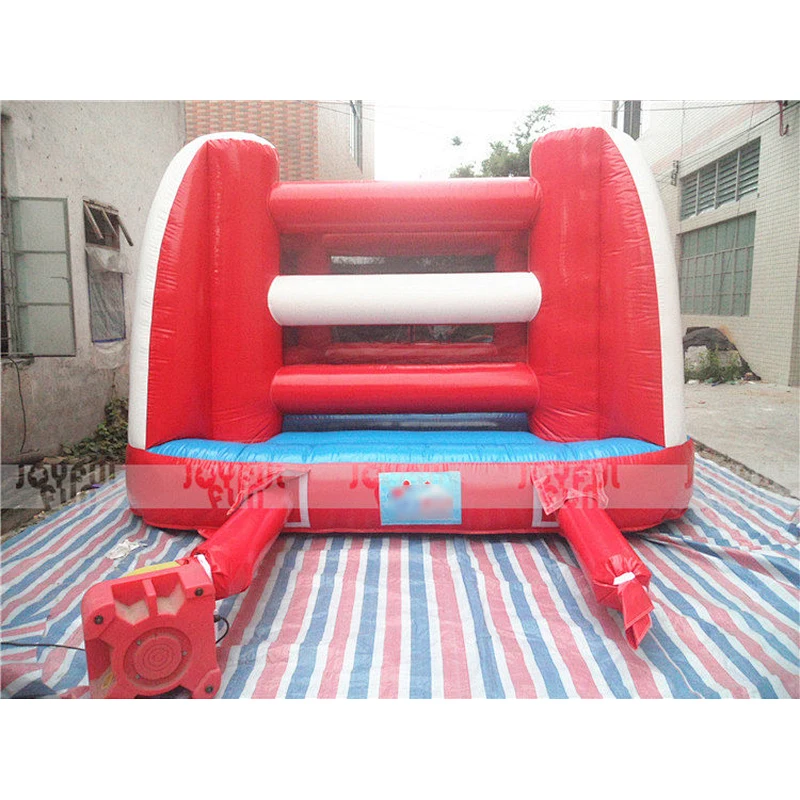Chinese factory price Small Inflatable boxing table house with fence frame Inflatable indoor boxing sport game used in park