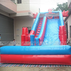 Commercial used inflatable slide 8 m long customized color adult factory price slip slides
