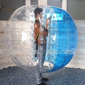 Stitching color hot sale inflatable bumper PVC bubble game ball outdoor game ball