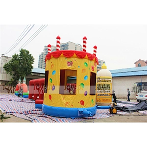 Factory price inflatable birthday cake inflatable bouncer house for party