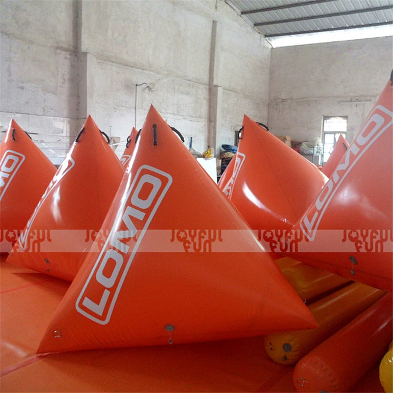 Cheap inflatable paintball air field triangle obstacle inflatable funny game for kids and adults