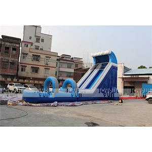 The most popular commercial grade inflatable wave water slide inflatable jumping model for sale