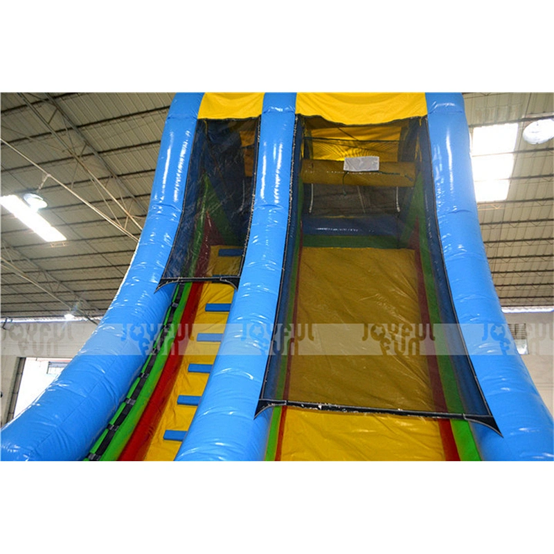 Long and high inflatable slide storm exciting entertain slide game 14 m high kids sewing pvc outdoor slide
