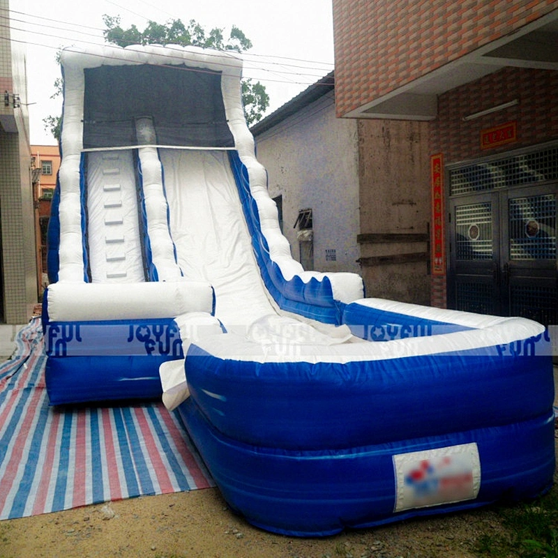 Custom inflatable water slide slide sipper with small water pool for sale
