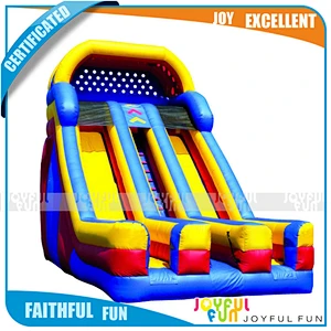Plastic Cheap Kids Inflatable dry Slide Inflatable indoor park Slide one up two down for Sale