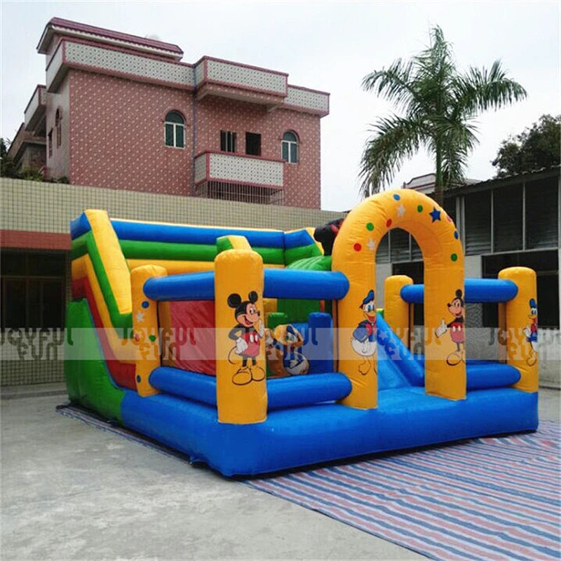 New Commercial Sport Theme Park Bouncy Castle Inflatable Playground with Slide for Sale
