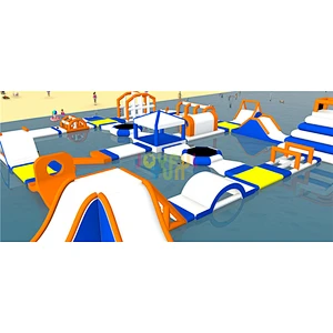 2021 JOYFUL FUN Commercial Adult Kids Open Sea Floating inflatable water park for kids set