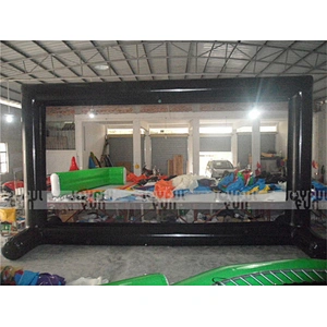 7 m Customized color good plastic Inflatable ball frame black inflatable outdoor soccer frame for adult