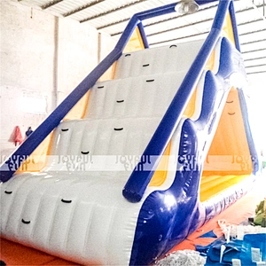 Large water toys inflatable floating climbing water slides for swimming pool