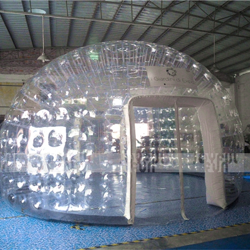 Outdoor giant welding inflatable globe inflatable transparent clear dome tent inflatable popular tent for sale