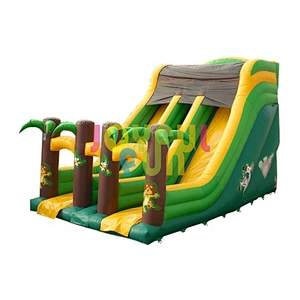 2021 factory hot Inflatable double glazed aluminum sliding outdoor drawing inflatable bouncer slide