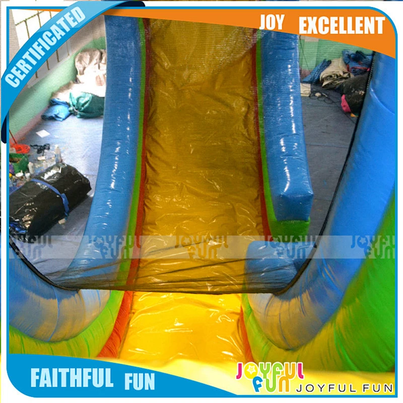 Long and high inflatable slide storm exciting entertain slide game 14 m high kids sewing pvc outdoor slide