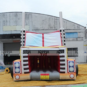 Inflatable Red Truck Obstacle Course, 2018 Inflatable Obstacle Run for Sale