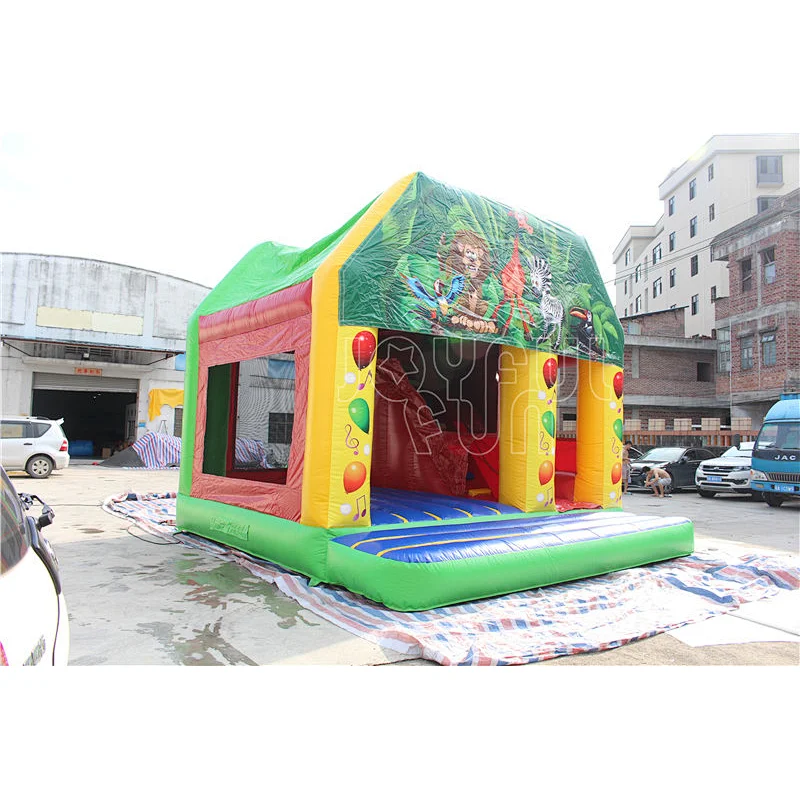 Joyful Fun High Quality Jungle Bouncer Outdoor Inflatable Bouncer House for Sale