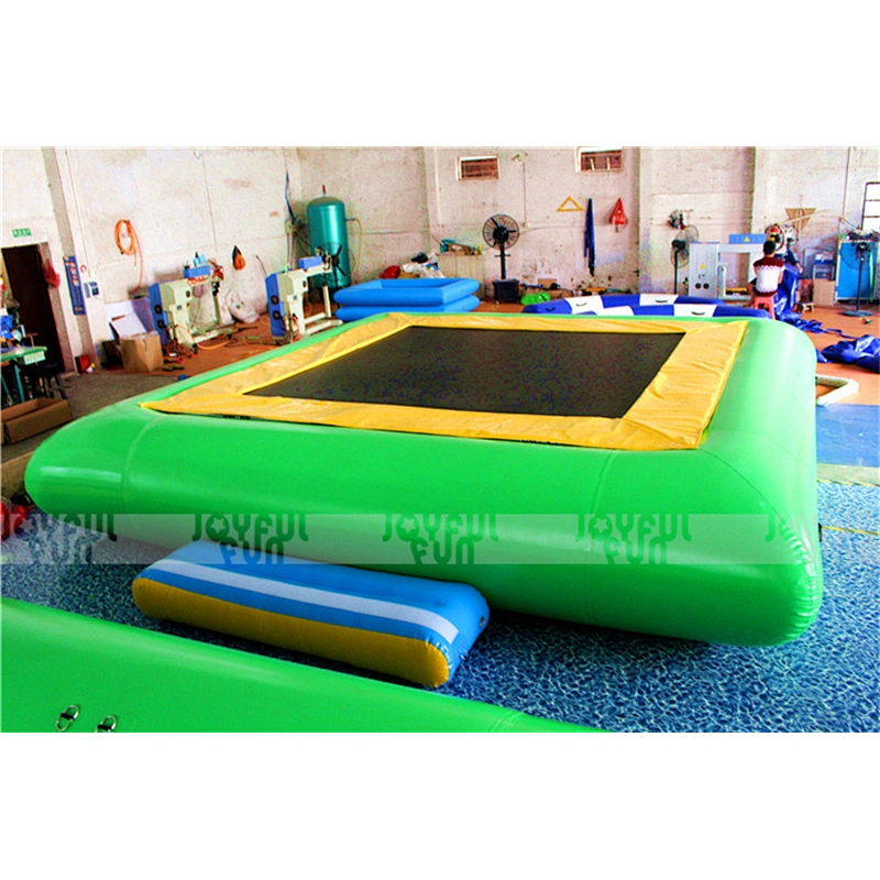 Customized rectangular inflatable  water trampoline for sale