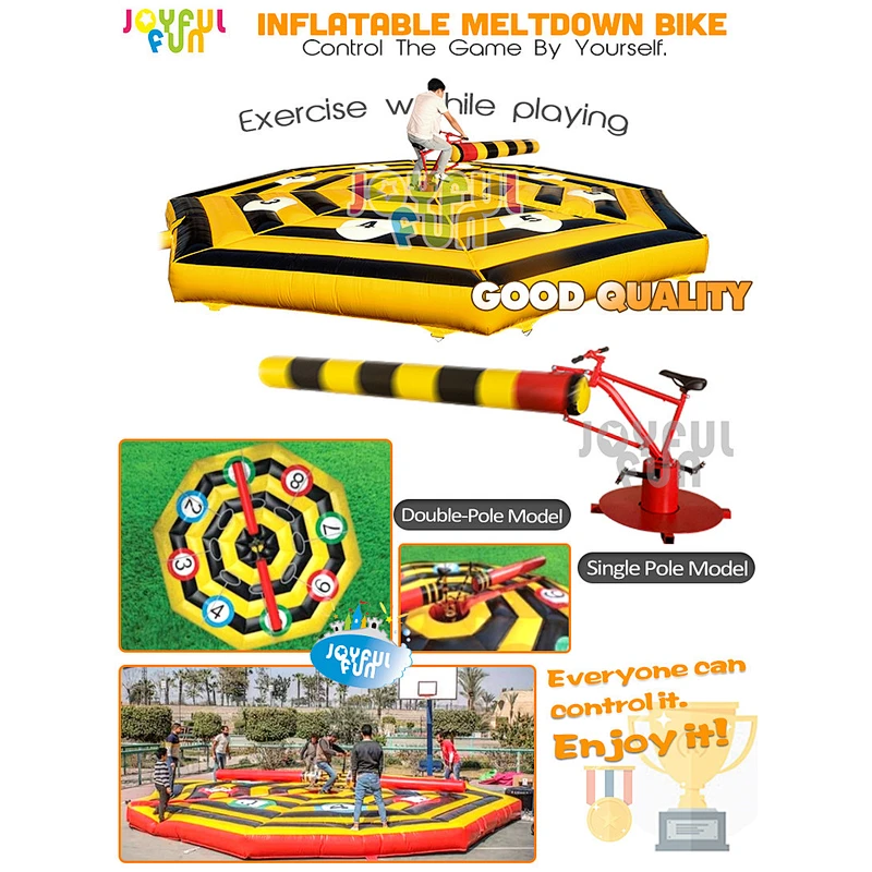 High Quality Commercial Outdoor Inflatable Manual Bicycle Meltdown for Sale