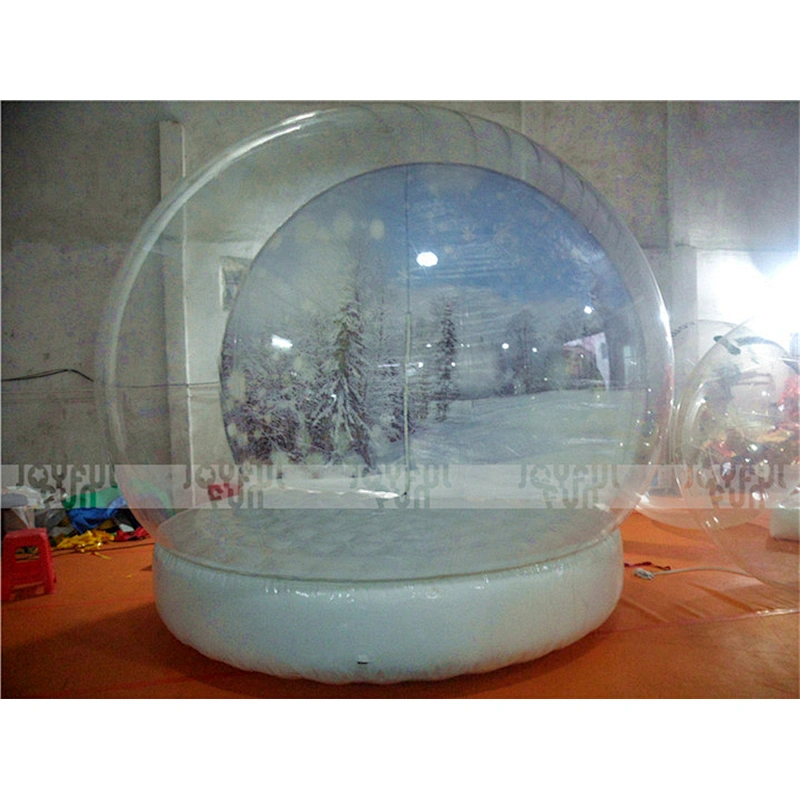 Hot sale happy Inflatable Christmas snow ball 3.5 mm clear PVC snow tree landscape beauty Christmas ball for sale