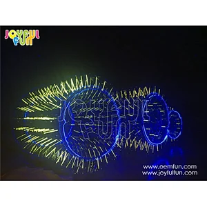 Popular new design inflatable LED light reflective water roller inflatable LED roller wheel game