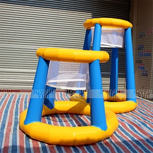 Durable inflatable floating water basketball shoot hoop stand sport game for amusement park