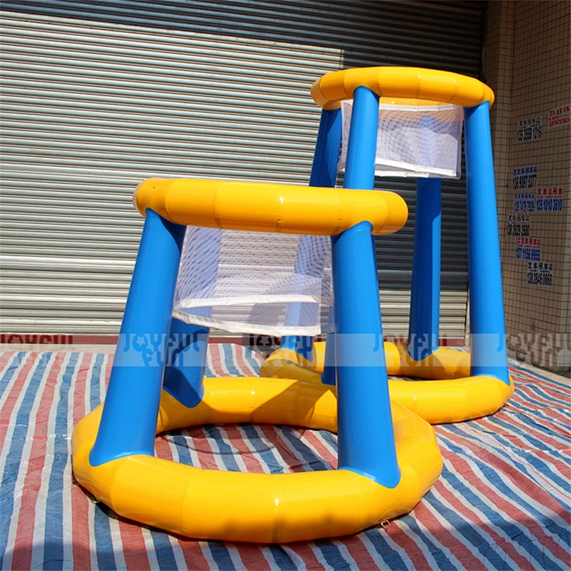 Durable inflatable floating water basketball shoot hoop stand sport game for amusement park