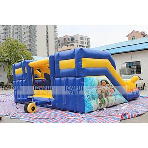 Customized Cartoon Print Inflatable Games Jumping Castle Combo Inflatable Bouncy House with Slide