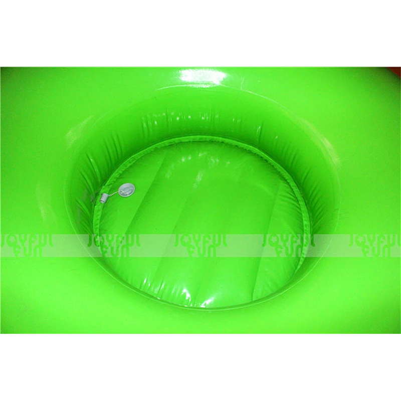 Customized color inflatable water floating wresting with drag string pvc kids swim ring for sale