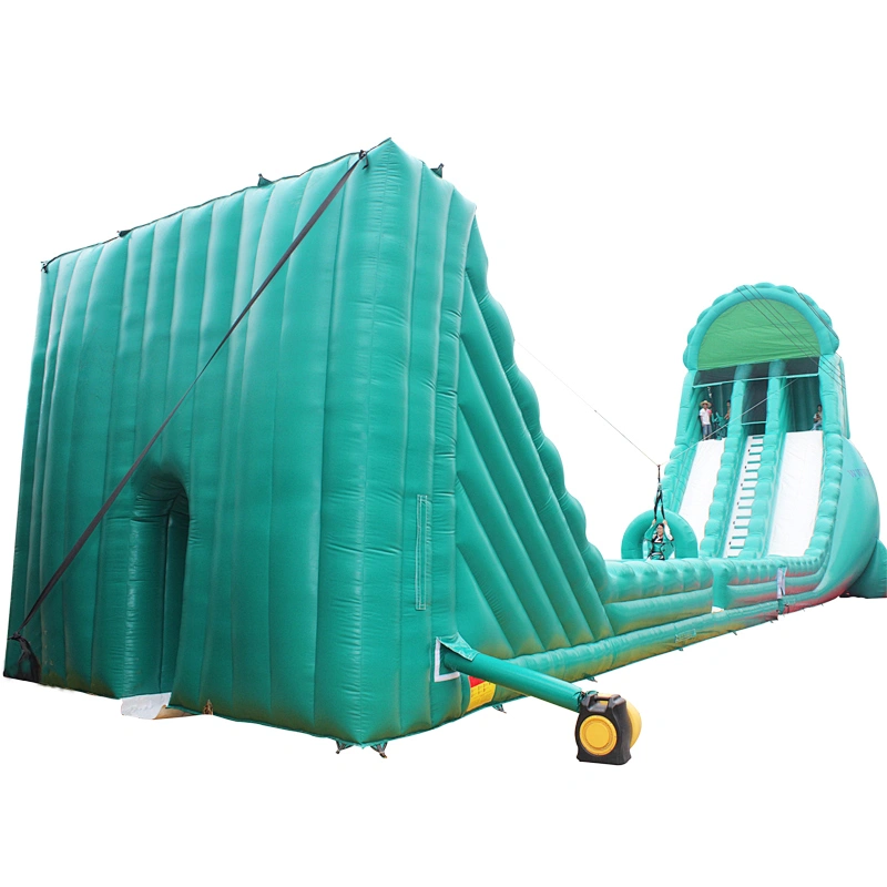 Best quality durable large inflatable zip line slide inflatable huge sport interactive game for sale