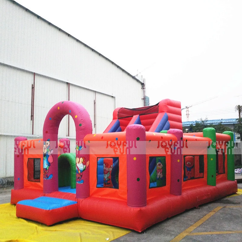 Hot sale long Cartoon Theme Inflatable Playground inflatable funny kids playground for sale