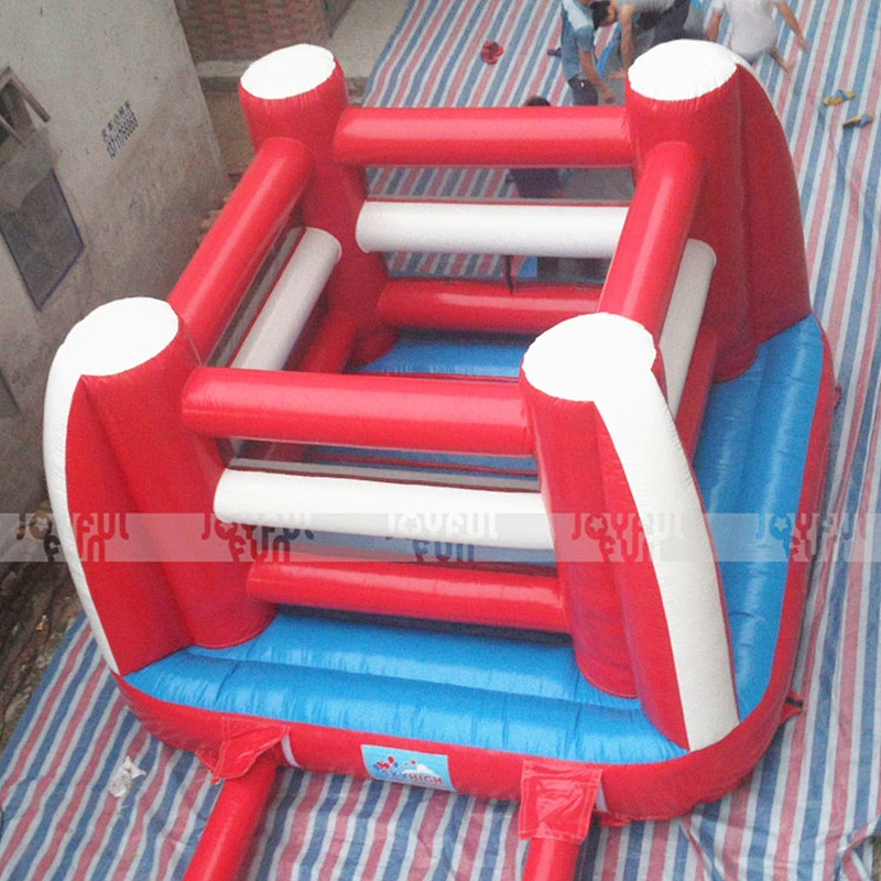 Chinese factory price Small Inflatable boxing table house with fence frame Inflatable indoor boxing sport game used in park