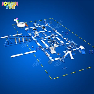 Custom Small Inflatable Water Park Double Slides For Kids