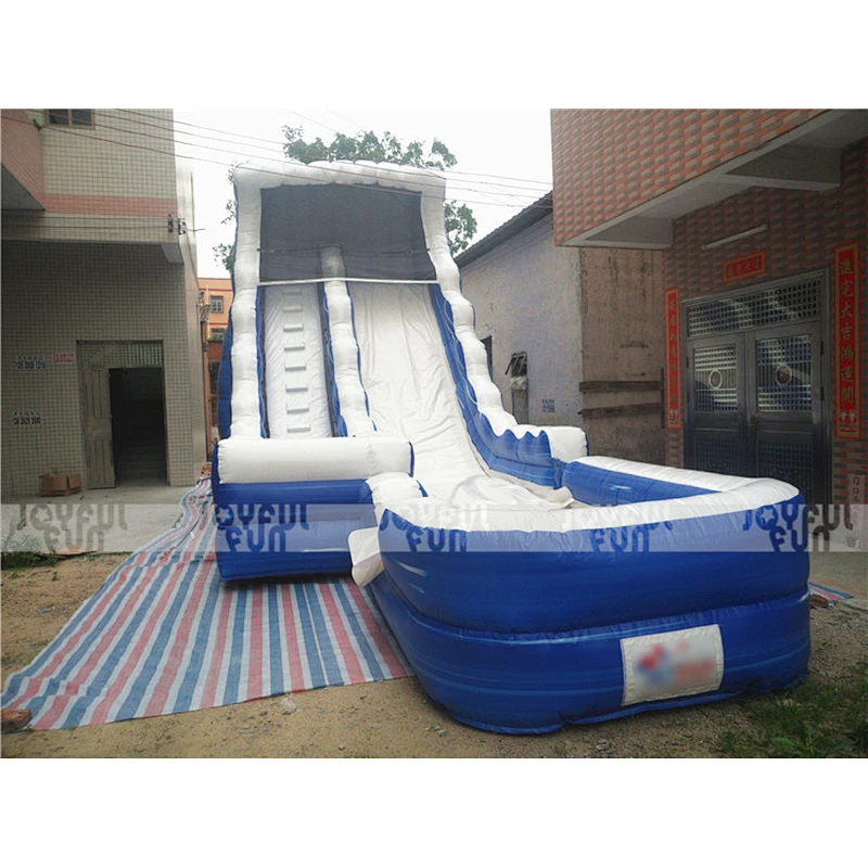 China factory cheap giant inflatable wet slide inflatable jumping game slip for kids and adults