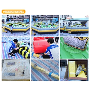Popular 6 person 8 person human inflatable mechanical wipeout meltdown game bike bicycle wipeout