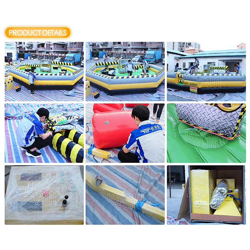Popular 6 person 8 person human inflatable mechanical wipeout meltdown game bike bicycle wipeout
