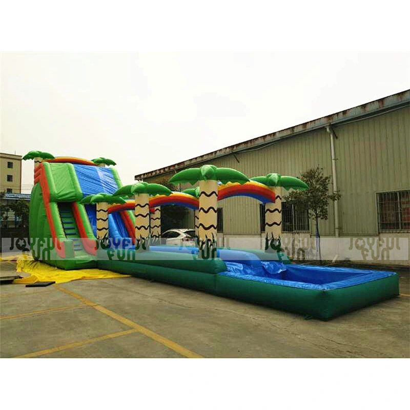 New Design Summer Beach Theme Inflatable Slide With Pool