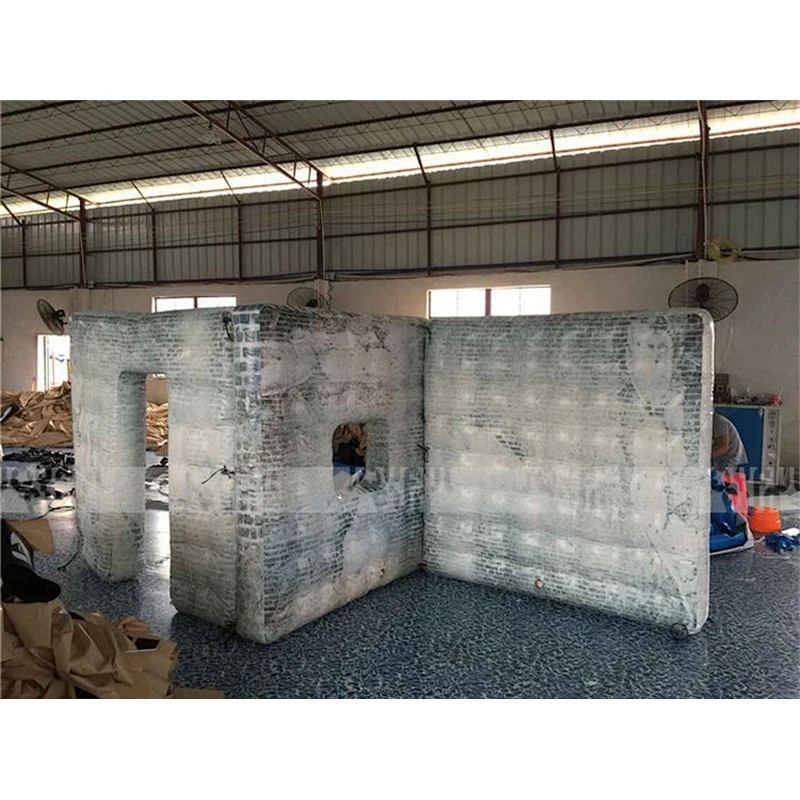 China cheap price inflatable paintball camouflage wall inflatable popular war game