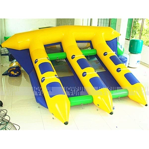 High quality factory price inflatable fish towable banana boat crazy floating game for sale