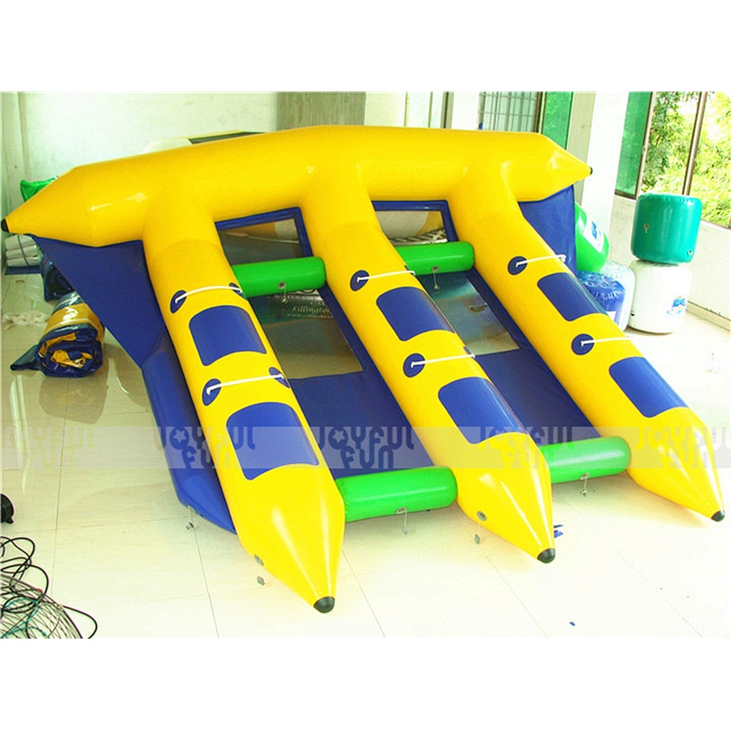 High quality factory price inflatable fish towable banana boat crazy floating game for sale