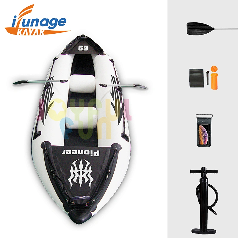 Joyful Fun professional kayak boat commercial outdoor inflatable kayak with pedals