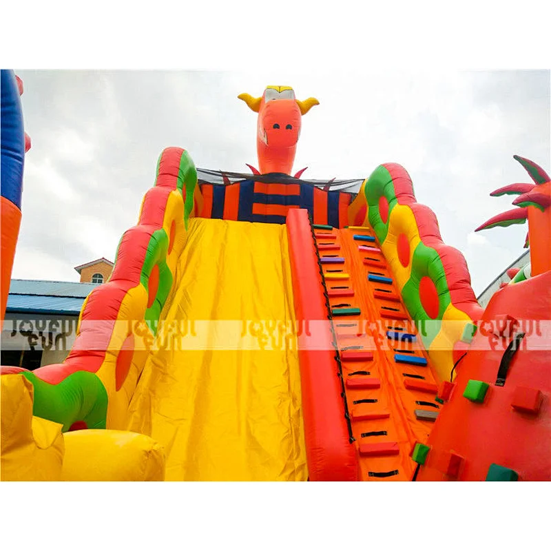 Factory Direct Sale Dragon Dinosaur Movable Mouth Big Slide Playground