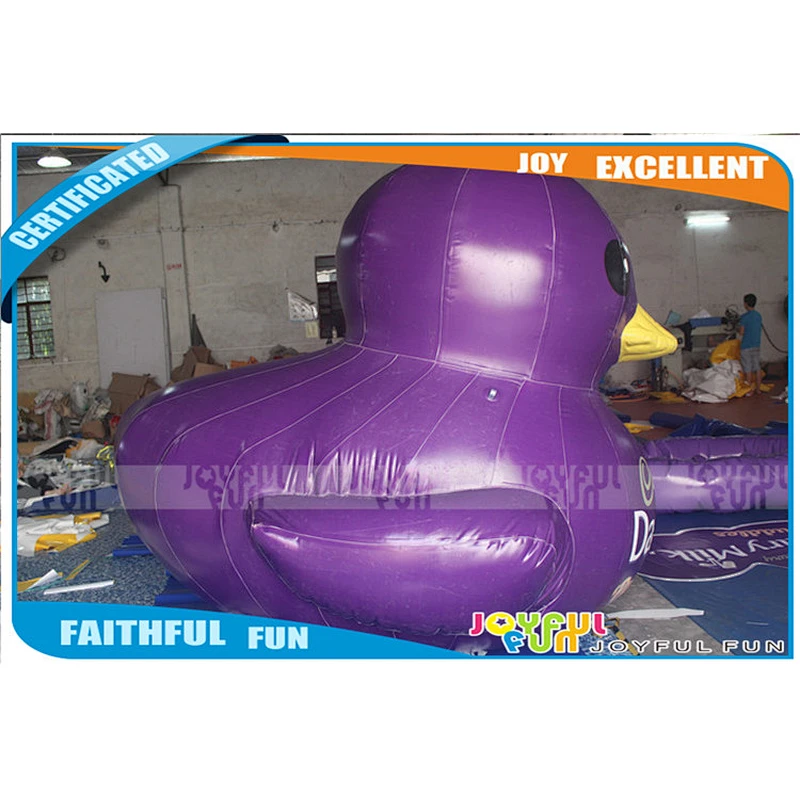 2017 welding giant inflatable tire advertising cartoon of purple duck