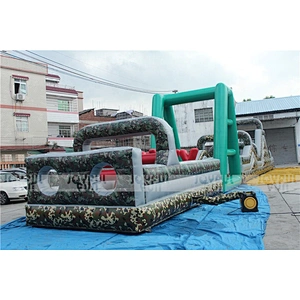 China professional factory high quality inflatable crazy camouflage obstacle course for challenge