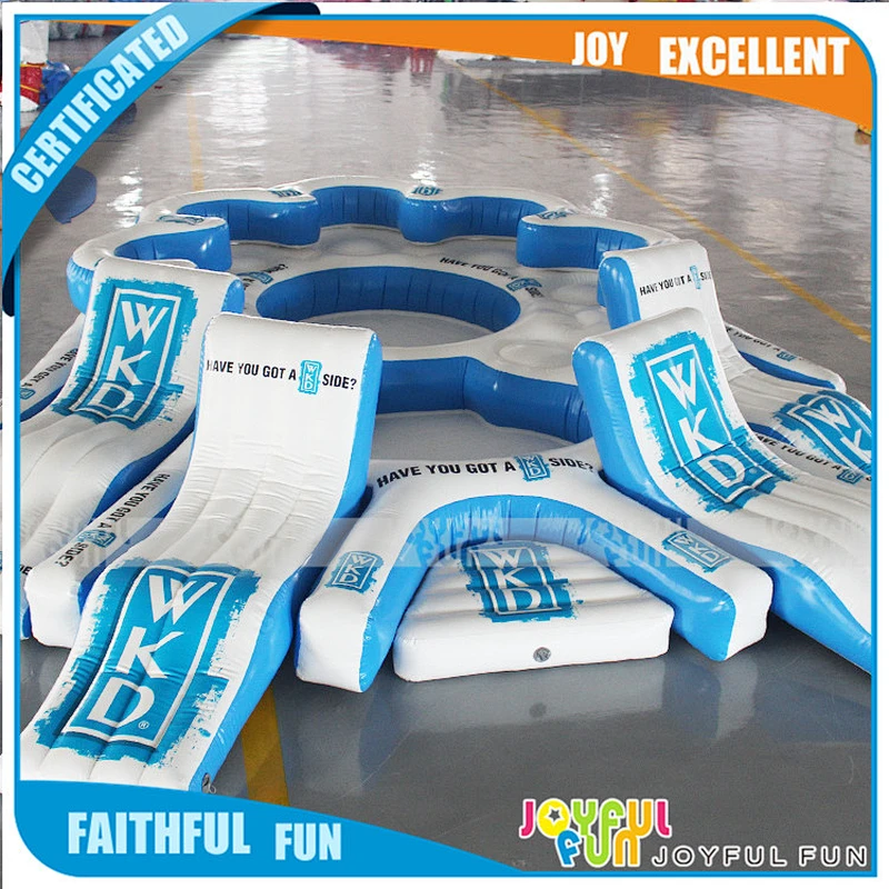 Factory new design good quality inflatable water floating sofa big water combo with cheap price