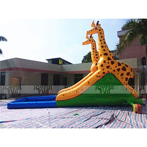 Guangzhou manufacturer top grade inflatable amusement park bounce slide inflatable deer design toy for sale