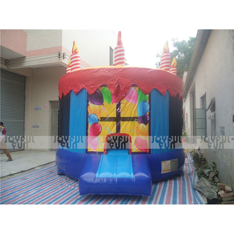Factory price birthday cake bouncer inflatable jumping house for party