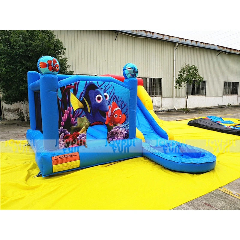 Top Rated Inflatable Cartoon Bouncer Inflatable Combo Slide with Pool
